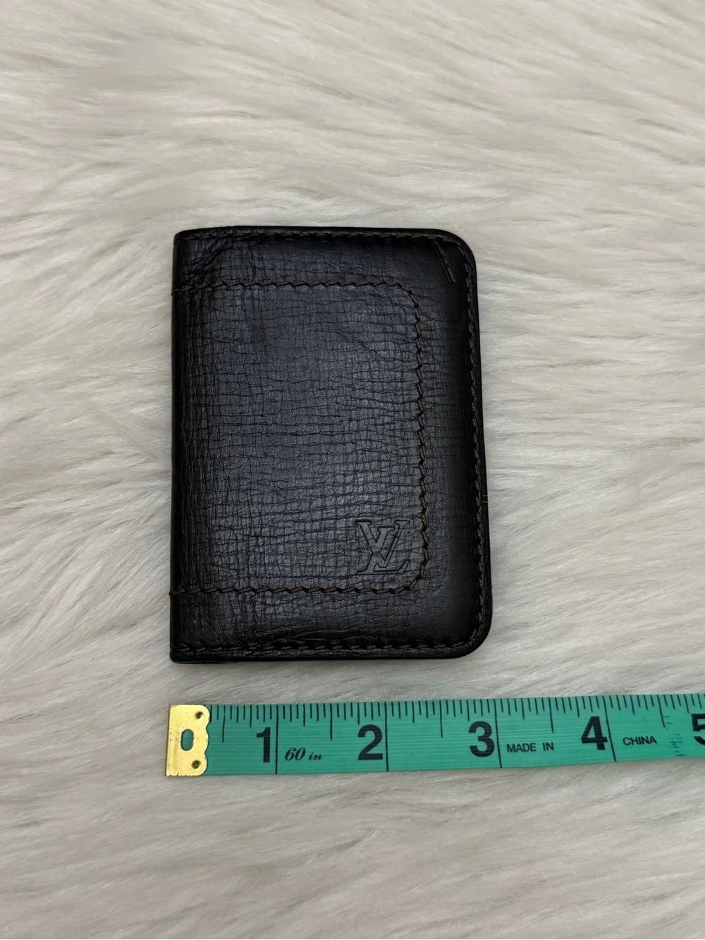 LOUIS VUITTON - BROWN LEATHER BIFOLD POCKET ORGANIZER WALLET “UTAH”